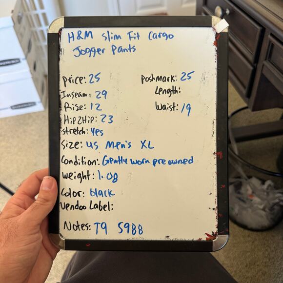 H&M slim Fit Cargo Jogger Pants US Men's XL - Picture 7 of 7